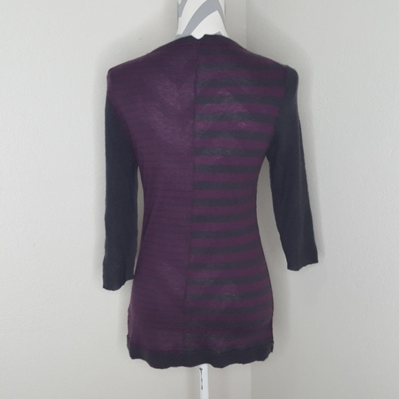 Oonagh Purple and Gray Cashmere Sweater - Picture 4 of 8